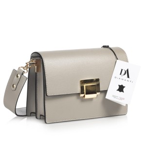 Geanta dama de umar din piele naturala DiAmanti Sara Taupe Deschis